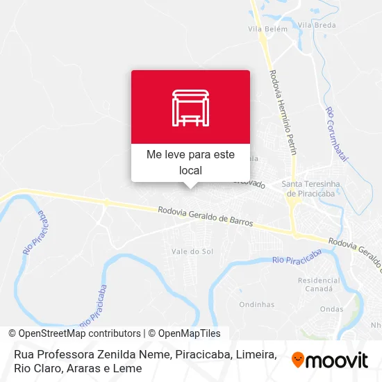 Rua Professora Zenilda Neme mapa