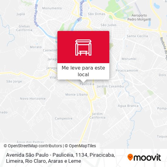 Avenida São Paulo - Paulicéia, 1134 mapa