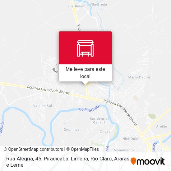 Rua Alegria, 45 mapa