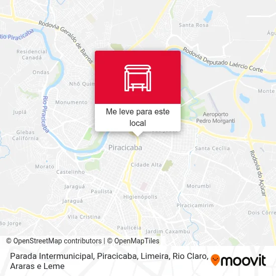 Parada Intermunicipal mapa