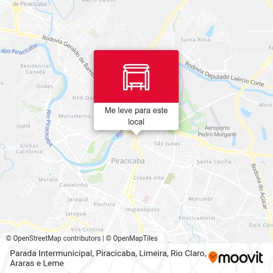 Parada Intermunicipal mapa