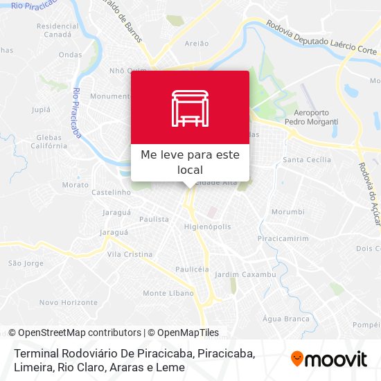 Terminal Rodoviário De Piracicaba mapa