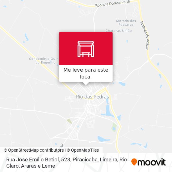 Rua José Emílio Betiol, 523 mapa