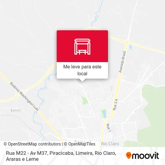 Rua M22 - Av M37 mapa