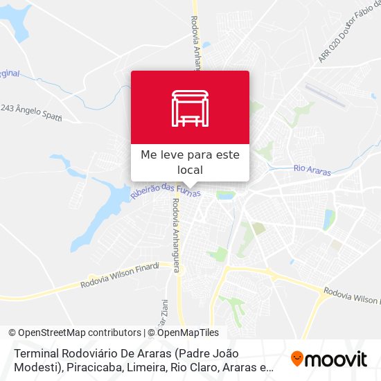 Terminal Rodoviário De Araras (Padre João Modesti) mapa