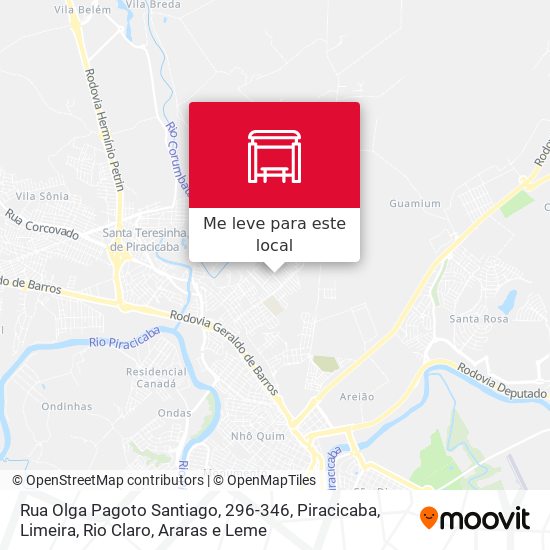 Rua Olga Pagoto Santiago, 296-346 mapa
