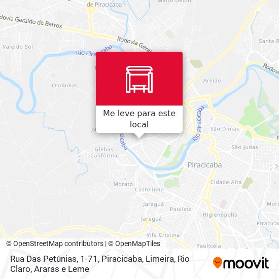 Rua Das Petúnias, 1-71 mapa