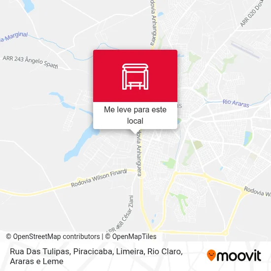 Rua Das Tulipas mapa