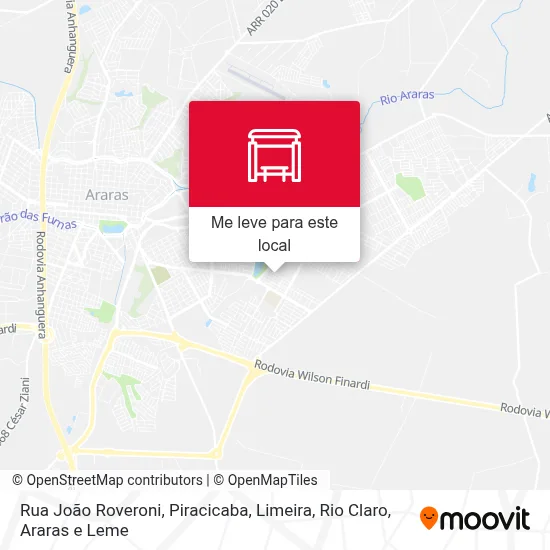 Rua João Roveroni mapa