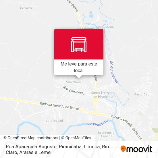 Rua Aparecida Augusto mapa