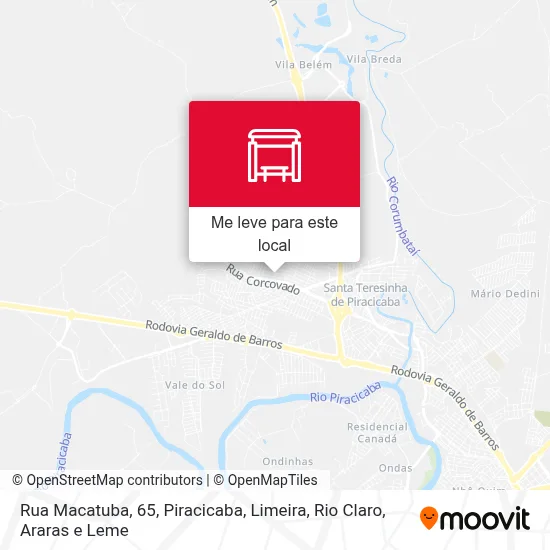 Rua Macatuba, 65 mapa