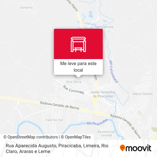 Rua Aparecida Augusto mapa