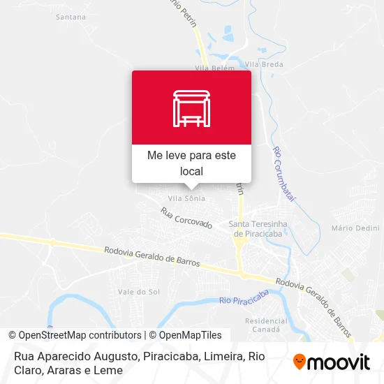 Rua Aparecido Augusto mapa