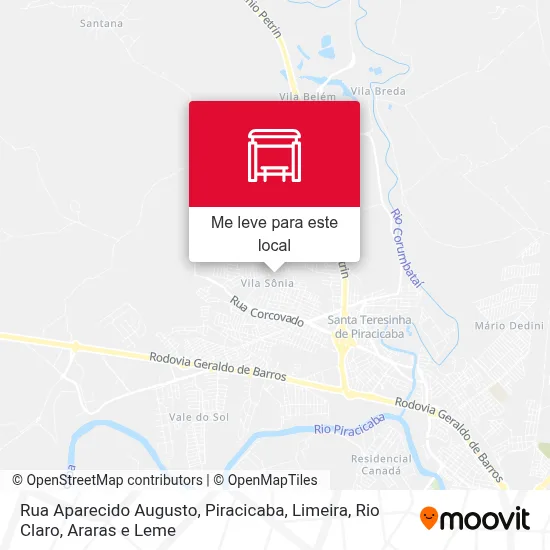 Rua Aparecido Augusto mapa