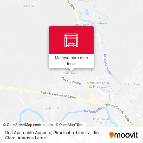 Rua Aparecido Augusto mapa