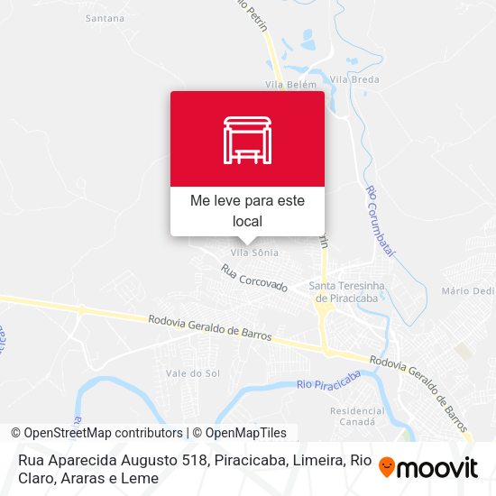 Rua Aparecida Augusto 518 mapa