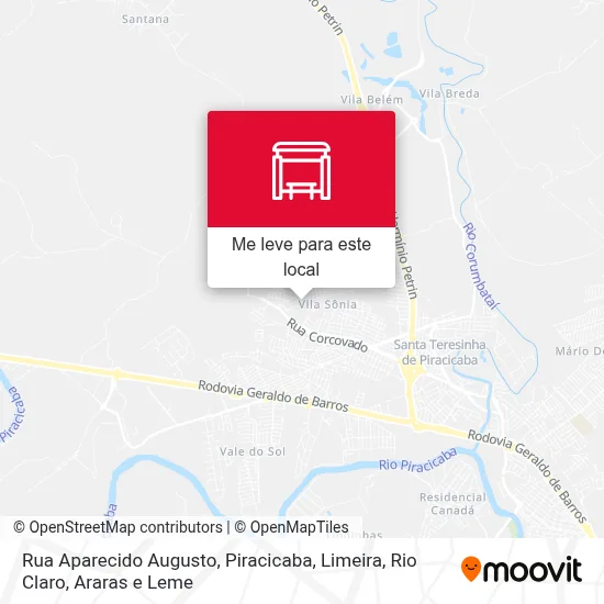 Rua Aparecido Augusto mapa