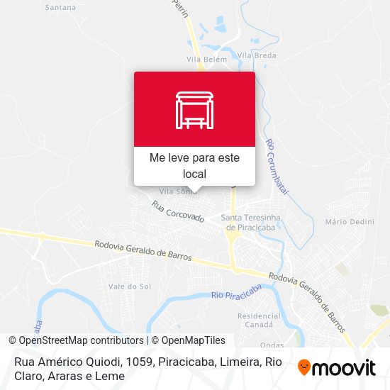 Rua Américo Quiodi, 1059 mapa