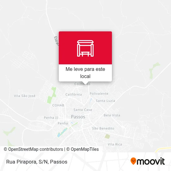 Rua Pirapora, S/N mapa