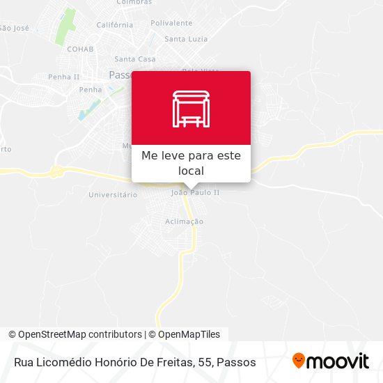 Rua Licomédio Honório De Freitas, 55 mapa
