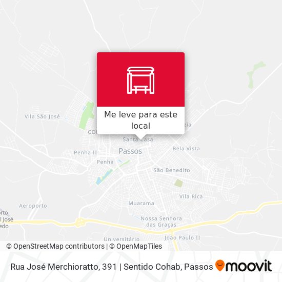 Rua José Merchioratto, 391 | Sentido Cohab mapa