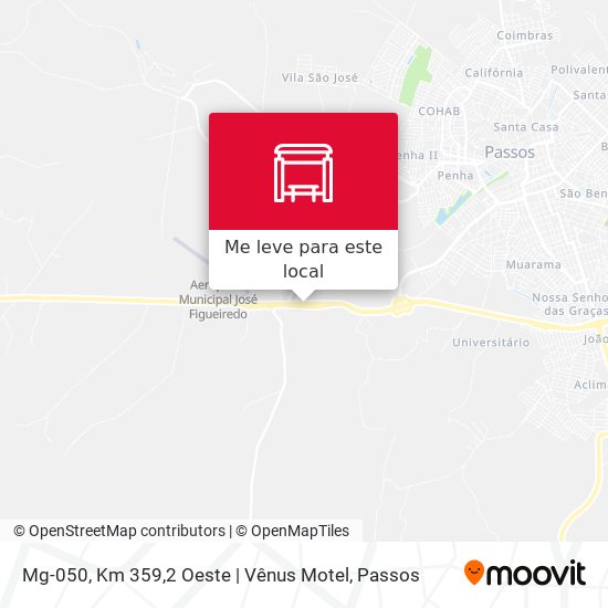 Mg-050, Km 359,2 Oeste | Vênus Motel mapa