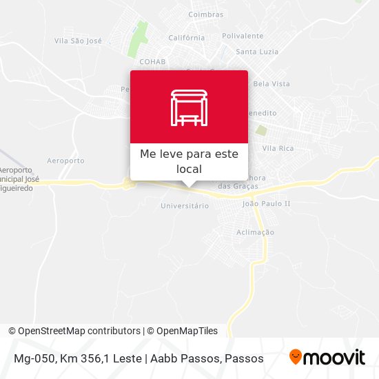 Mg-050, Km 356,1 Leste | Aabb Passos mapa