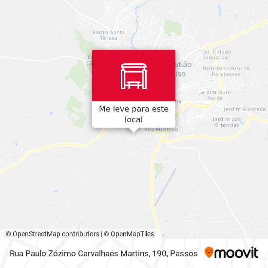 Rua Paulo Zózimo Carvalhaes Martins, 190 mapa