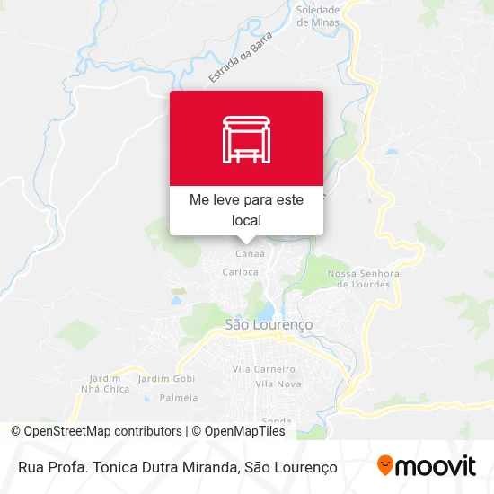 Rua Profa. Tonica Dutra Miranda mapa