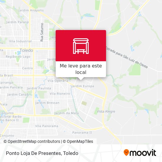 Ponto Loja De Presentes mapa
