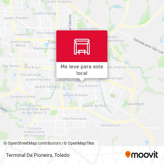 Terminal Da Pioneira mapa
