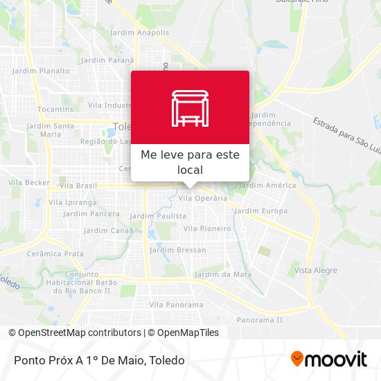 Ponto Próx A 1º De Maio mapa