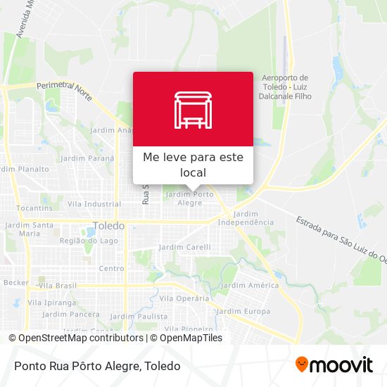 Ponto Rua Pôrto Alegre mapa
