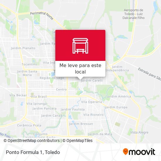 Ponto Formula 1 mapa