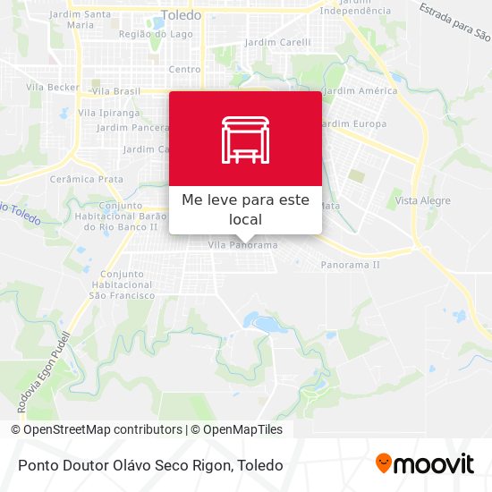 Ponto Doutor Olávo Seco Rigon mapa