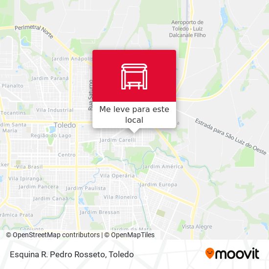 Esquina R. Pedro Rosseto mapa