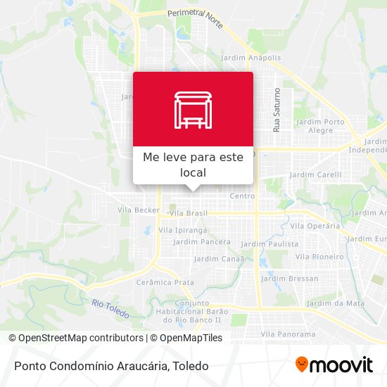 Ponto Condomínio Araucária mapa