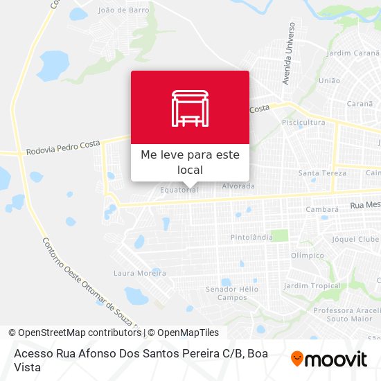Acesso Rua Afonso Dos Santos Pereira C / B mapa