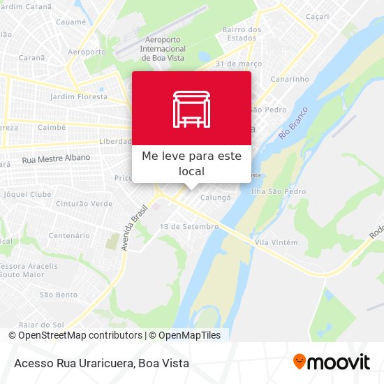 Acesso Rua Uraricuera mapa
