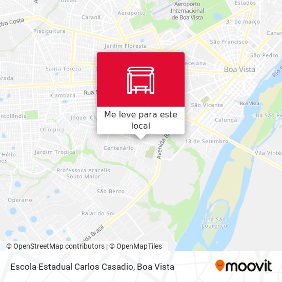 Escola Estadual Carlos Casadio mapa