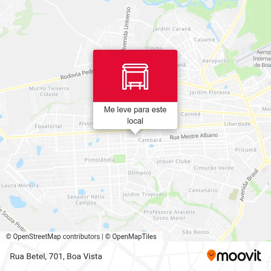 Rua Betel, 701 mapa