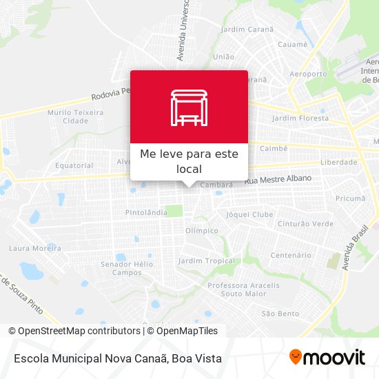 Escola Municipal Nova Canaã mapa