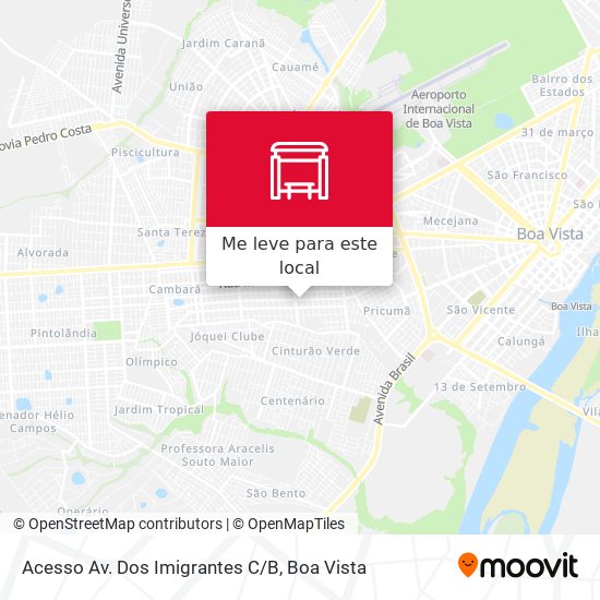 Acesso Av. Dos Imigrantes C/B mapa