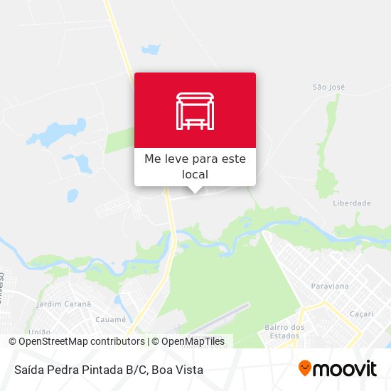 Saída Pedra Pintada B/C mapa