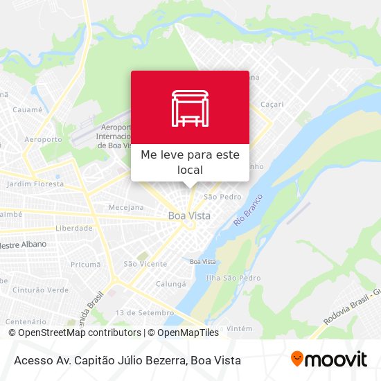 Acesso Av. Capitão Júlio Bezerra mapa