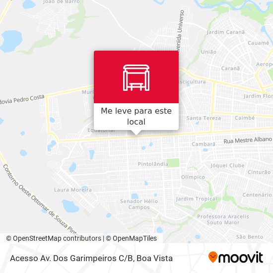 Acesso Av. Dos Garimpeiros C/B mapa