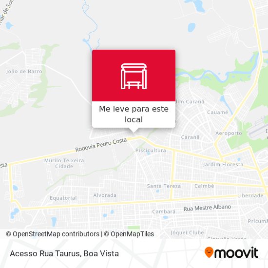 Acesso Rua Taurus mapa