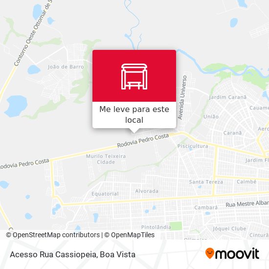 Acesso Rua Cassiopeia mapa