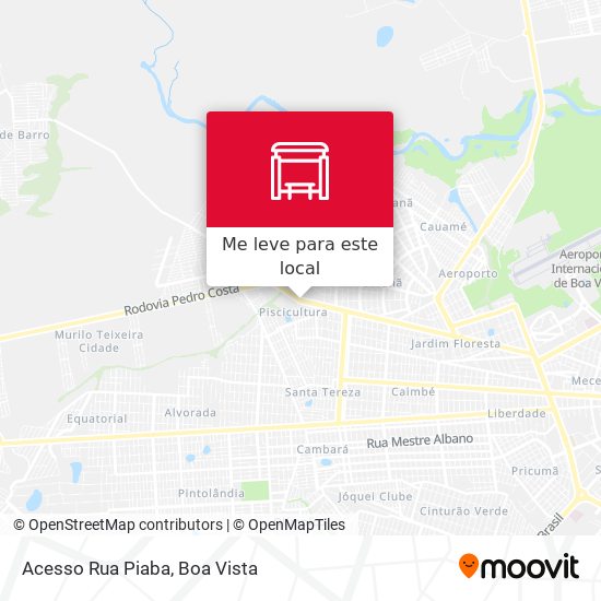 Acesso Rua Piaba mapa