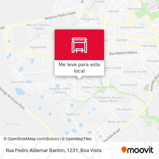 Rua Pedro Aldemar Bantim, 1231 mapa